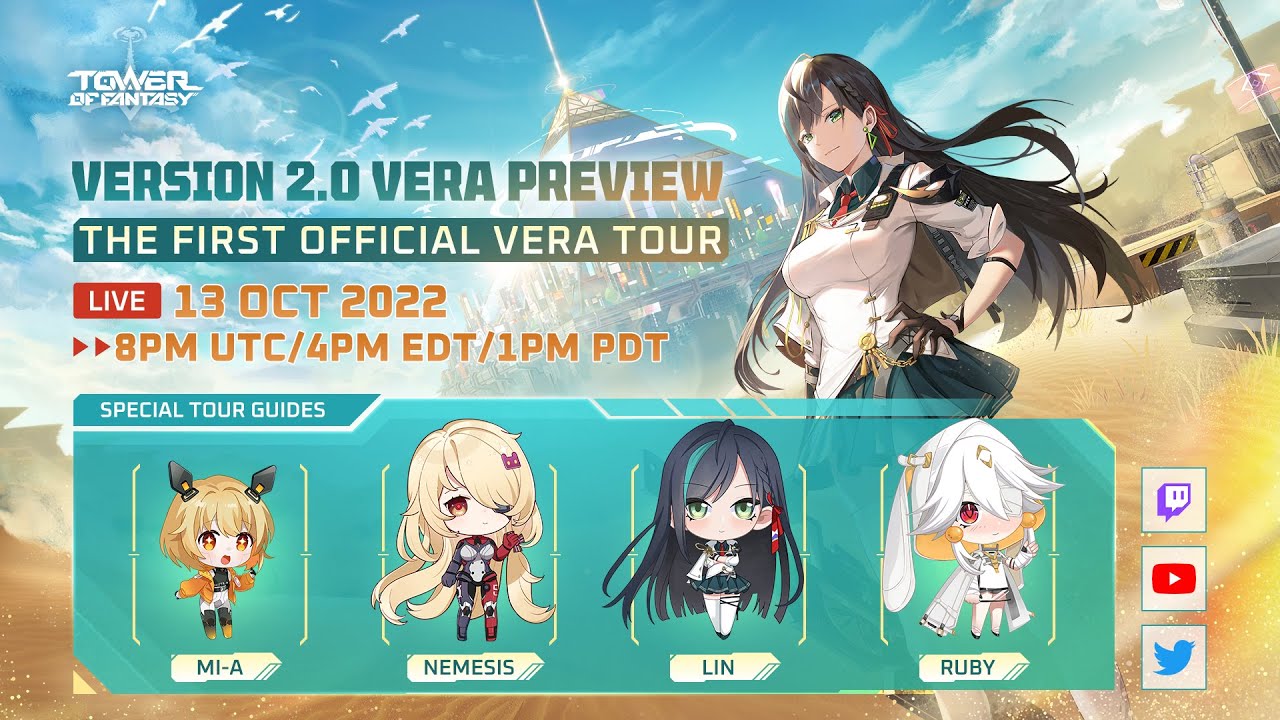 Tower of Fantasy Ver 2.0 Update Releasing on October 20 with Vera Region  and New Characters, Ruby and Saki - QooApp News